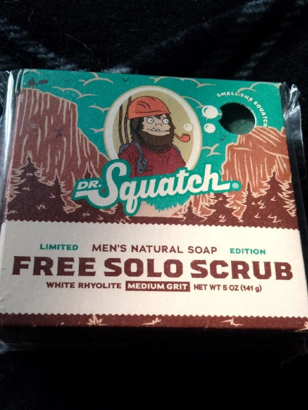 Dr. Squatch Free Solo Scrub Men's Natural Soap - Teal & Brown